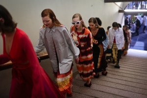 Backstage at Marco De Vincenzo RTW Spring 2018