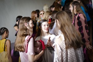 Backstage at Marco De Vincenzo RTW Spring 2018