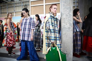 Backstage at Marni RTW Spring 2018