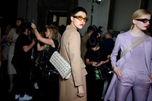 Backstage at Max Mara RTW Spring 2018