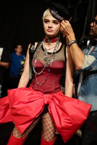 Backstage at Moschino RTW Spring 2018
