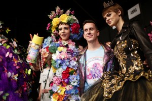 Backstage at Moschino RTW Spring 2018