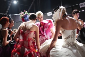 Backstage at Moschino RTW Spring 2018