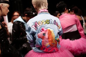 Backstage at Moschino RTW Spring 2018