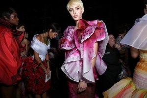 Backstage at Moschino RTW Spring 2018
