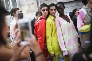Backstage at MSGM RTW Spring 2018