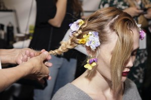 Backstage at Naeem Khan RTW Spring 2018