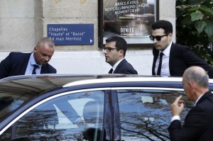 Nicolas MeyersLiliane Bettencourt funeral, Neuilly Sur Seine, France - 26 Sep 2017Nicolas Meyers (C) attends the funeral ceremony of the late French businesswoman Liliane Bettencourt at Saint-Pierre church in Neuilly sur Seine, near Paris, France, 26 September 2017. Bettencourt, the heiress of cosmetics giant L'Oreal and daughter of the company's founder, has died on 21 September 2017. She was 94.
