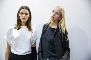 Backstage at Olivier Theyskens RTW Spring 2018