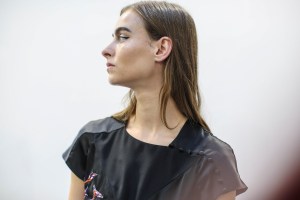 Backstage at Olivier Theyskens RTW Spring 2018