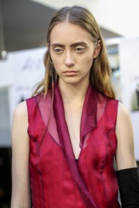 Backstage at Olivier Theyskens RTW Spring 2018