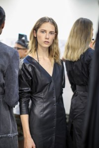 Backstage at Olivier Theyskens RTW Spring 2018