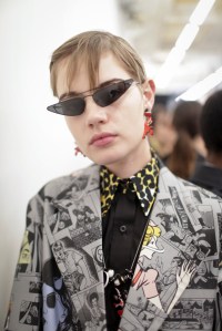 Backstage at Prada RTW Spring 2018