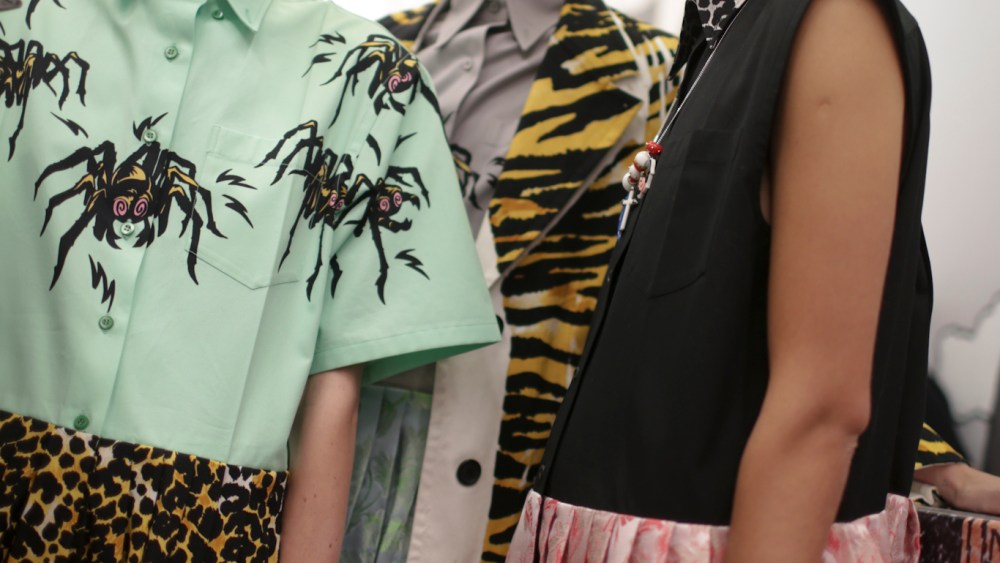 Backstage at Prada RTW Spring 2018
