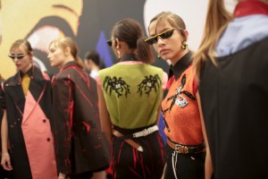 Backstage at Prada RTW Spring 2018