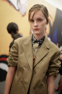 Backstage at Prada RTW Spring 2018