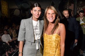 Giovanna Battaglia Engelbert and Anna Dello Russo in the front rowPrada show, Front Row, Spring Summer 2018, Milan Fashion Week, Italy - 21 Sep 2017