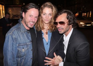 Alexandre de Betak, Sofia Sanchez Barrenechea and Olivier ZahmPurple Dinner, Spring Summer 2018, Paris Fashion Week, France - 25 Sep 2017