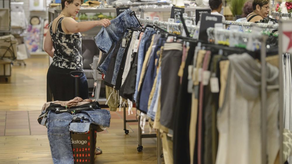 Copyright 2017 The Associated Press. All rights reserved. This material may not be published, broadcast, rewritten or redistributed without permission.Mandatory Credit: Photo by AP/REX/Shutterstock (8871393a)Carley Davis from Flint, Michigan does some shopping during Macy's Backstage grand opening at the Fairlane Town Center, in Dearborn, Mich. Macy's is opening Macy's Backstage stores, within a store, across the country designed for the savvy and cost conscious shopperMacy's Backstage Fairlane Town Center Grand Opening, Dearborn, USA - 17 Jun 2017