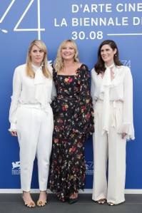 WOMandatory Credit: Photo by Canio Romaniello/SilverHub/REX/Shutterstock (9039012i)Kate Mulleavy, Kirsten Dunst, Laura MulleavyPhotocall Woodshock at the 74th Venice Film Festival - 04 Sep 2017
