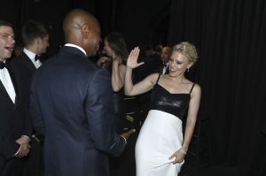 Dave Chappelle, Kate McKinnon. Dave Chappelle, left and Kate McKinnon appear backstage at the 69th Primetime Emmy Awards, at the Microsoft Theater in Los Angeles69th Primetime Emmy Awards - Insider, Los Angeles, USA - 17 Sep 2017