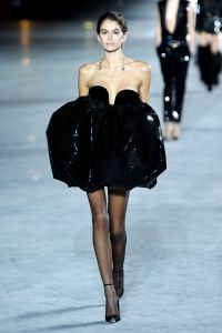 Kaia Gerber on the catwalkSaint Laurent show, Runway, Spring Summer 2018, Paris Fashion Week, France - 26 Sep 2017