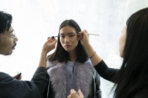 Backstage at Sandy Liang RTW Spring 2018