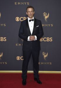 Seth Myers arrives at the 69th Primetime Emmy Awards, at the Microsoft Theater in Los Angeles2017 Primetime Emmy Awards - Arrivals, Los Angeles, USA - 17 Sep 2017