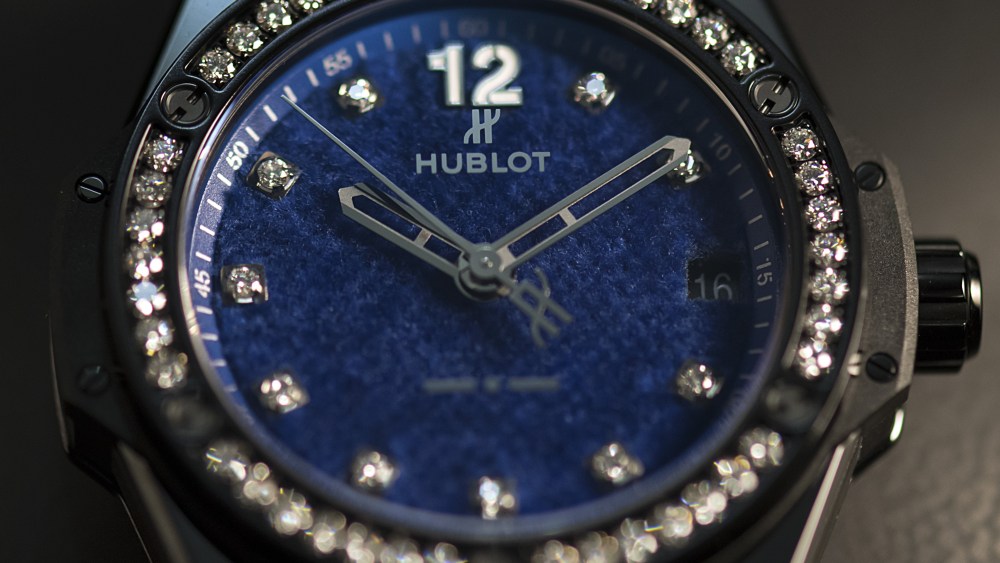 The Hublot Big Bang One Click Italia Independent pictured at the world watch and jewellery show Baselworld in Basel, Switzerland, 22 March 2017.World watch and jewellery show Baselworld, Basel, Switzerland - 22 Mar 2017