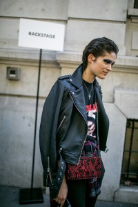 Street style at Milan Fashion Week Women's Spring 2018