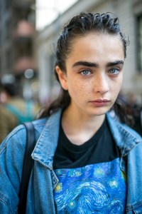 Street style at Milan Fashion Week Women's Spring 2018