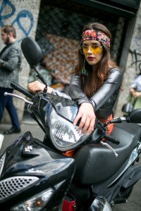 Street style at Milan Fashion Week Women's Spring 2018