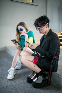 Street style at Milan Fashion Week Women's Spring 2018