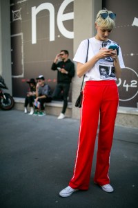 Street style at Milan Fashion Week Women's Spring 2018