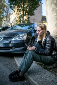 Street style at Milan Fashion Week Women's Spring 2018