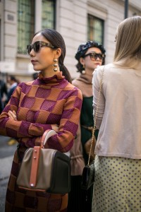 Street style at Milan Fashion Week Women's Spring 2018