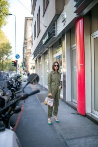 Street style at Milan Fashion Week Women's Spring 2018
