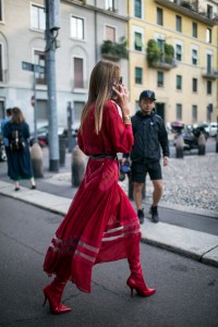 Street style at Milan Fashion Week Women's Spring 2018