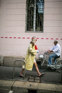 Street style at Milan Fashion Week Women's Spring 2018