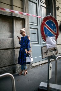 Street style at Milan Fashion Week Women's Spring 2018