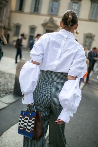 Street style at Milan Fashion Week Women's Spring 2018