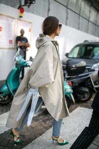 Street style at Milan Fashion Week Women's Spring 2018