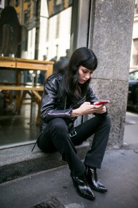 Street style at Milan Fashion Week Women's Spring 2018