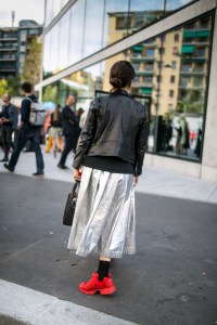Street style at Milan Fashion Week Women's Spring 2018