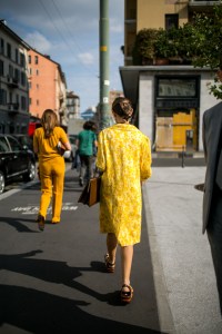 Street style at Milan Fashion Week Women's Spring 2018