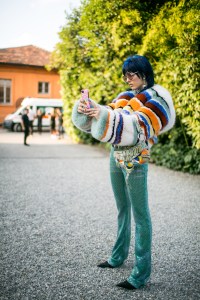 Street style at Milan Fashion Week Women's Spring 2018