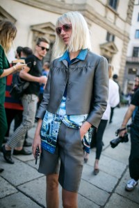 Street style at Milan Fashion Week Women's Spring 2018