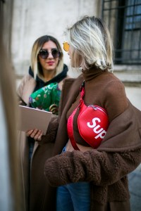 Street style at Milan Fashion Week Women's Spring 2018