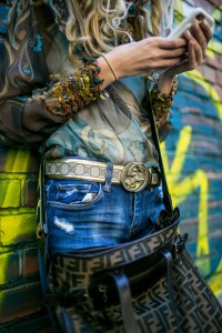Street style at Milan Fashion Week Women's Spring 2018