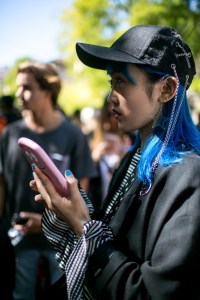 Street style at Milan Fashion Week Women's Spring 2018